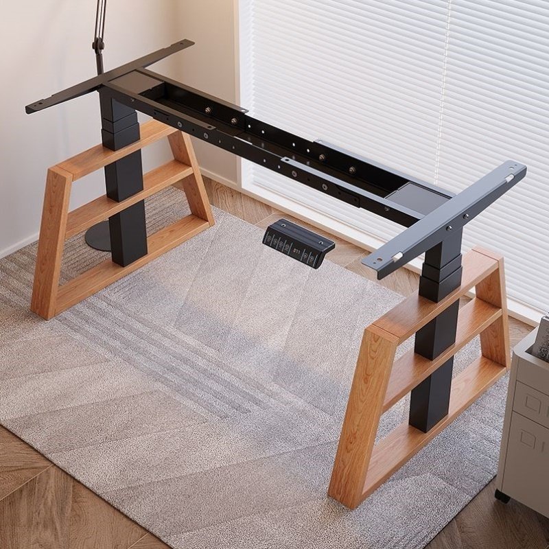 电动升降桌升降桌腿双电机办公桌学习书桌支架可调节升级线槽桌架