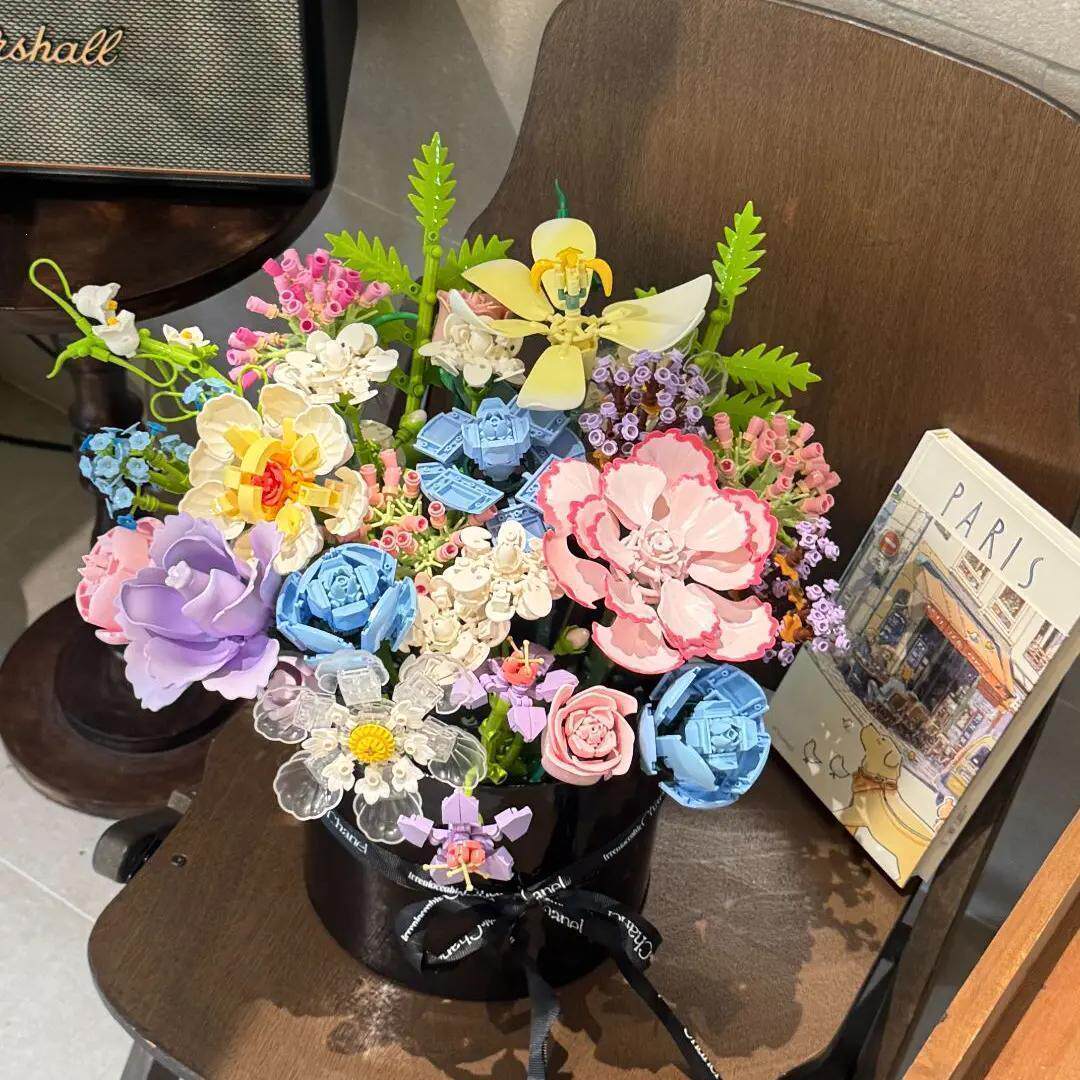 永生花四季与你积木花束