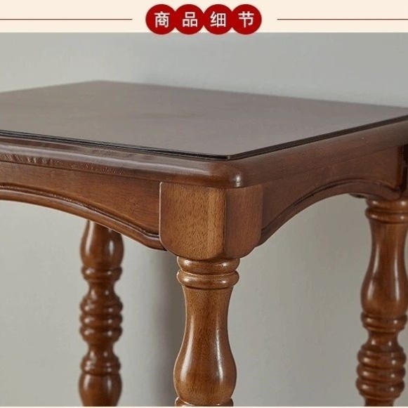 美式实木花架欧式书架置物架落地花盆摆放架子中式花架边桌小茶几