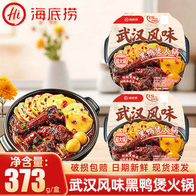 海底捞武汉风味黑鸭煲自热火锅超大盒聚餐追剧即食宵夜自煮锅食品