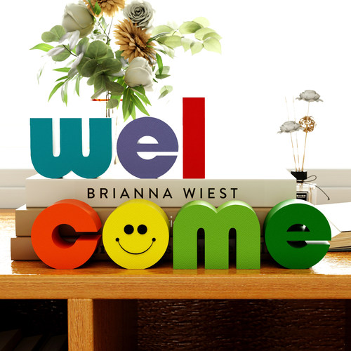 字母WELCOME创意笑脸欢迎摆件