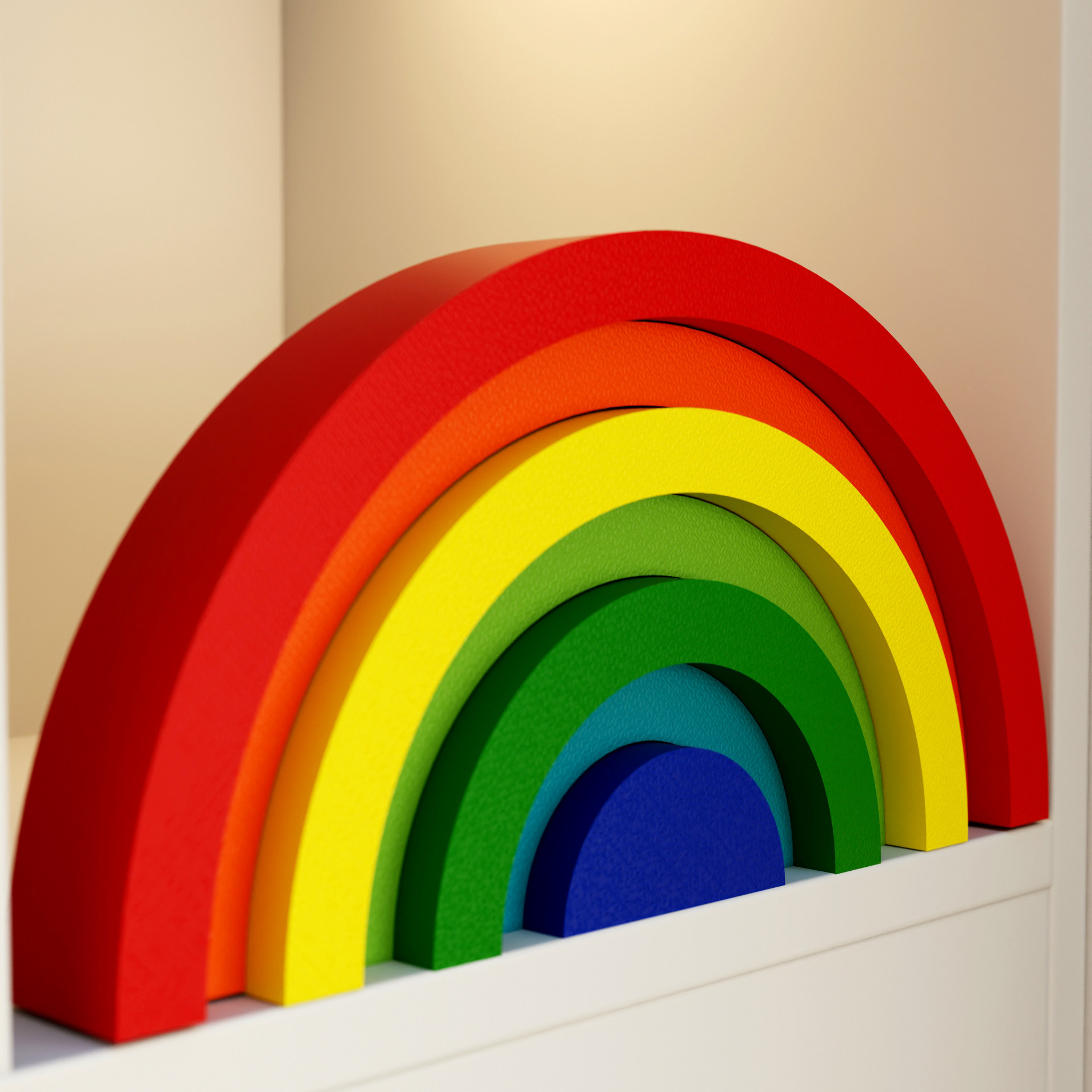 艺术摆件1006彩虹RAINBOW创意积木摆件文艺客厅桌面玄关装饰品