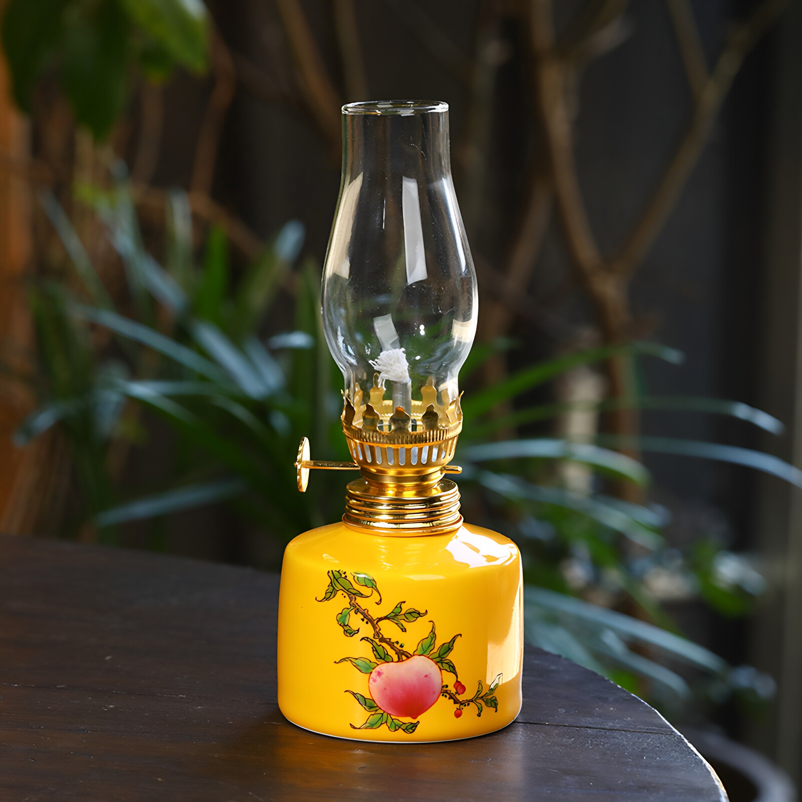 {嗜物}陶瓷酥油灯粉彩牡丹寿桃系列新中式茶室时尚氛围灯送礼礼盒