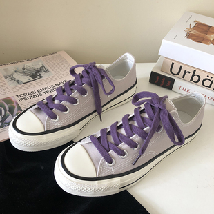 休闲板鞋 经典 子女2026新款 ulzzang百搭鞋 潮 1970s紫薯色低帮帆布鞋
