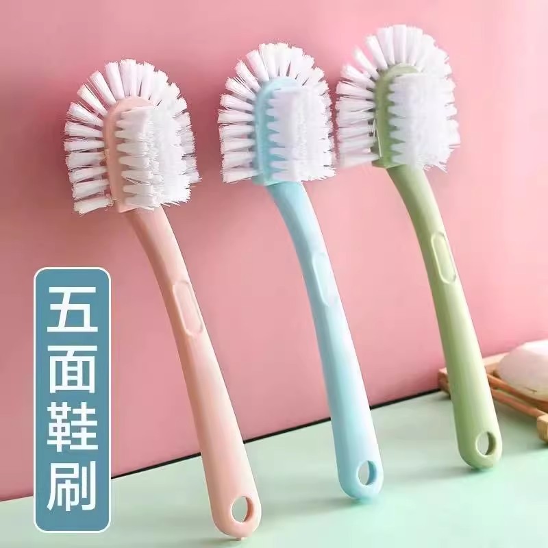 五面鞋刷多面家用硬毛刷鞋神器