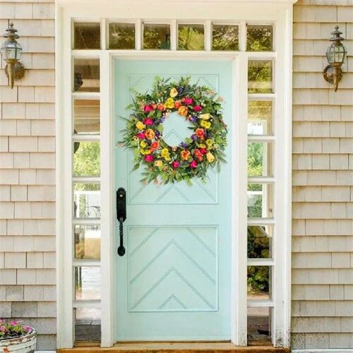 Eucalyptus Tulip Wreath Elegant Tulip Wreath for Front Door