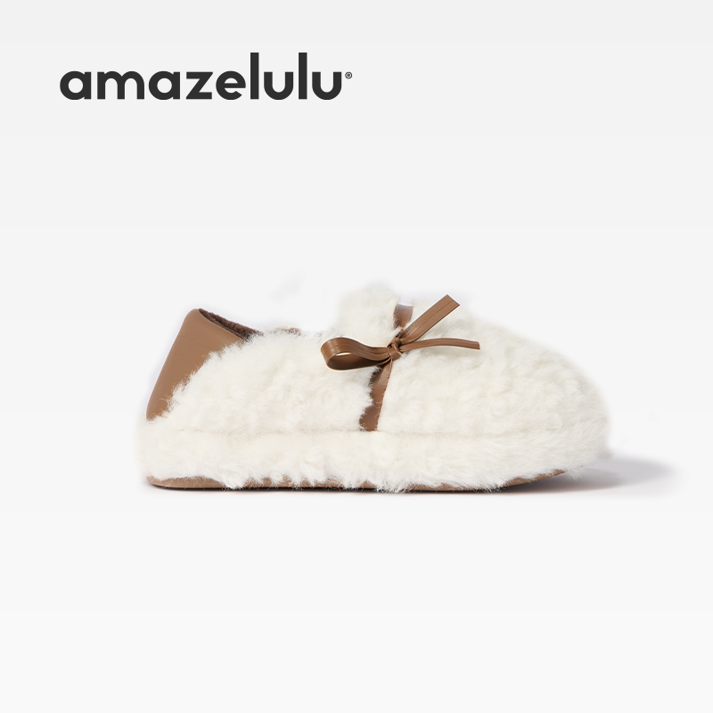 amazelulu棉拖鞋女士冬包跟2025新款加绒毛毛鞋居家保暖防滑棉鞋,居家布艺,居家棉拖/棉鞋,淘宝优惠券,粉丝福利购,淘宝优惠卷