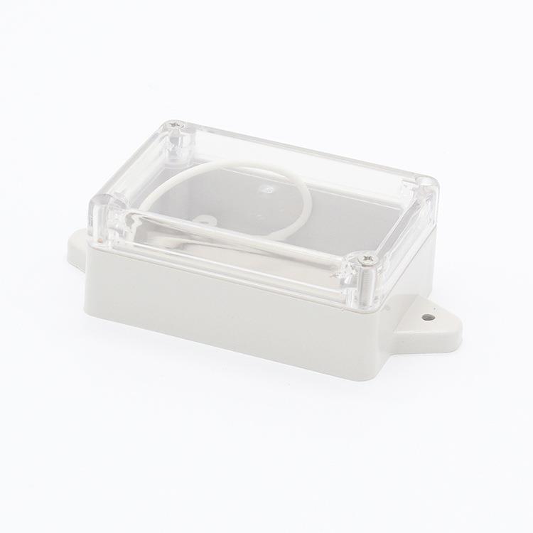 F19T 安防电源外壳 透明仪表外壳 室外接线防水盒带耳83*58*33