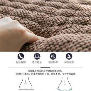 简约北欧毛绒餐椅垫加厚可拆洗椅子垫现代布艺久坐办公椅坐垫纯色