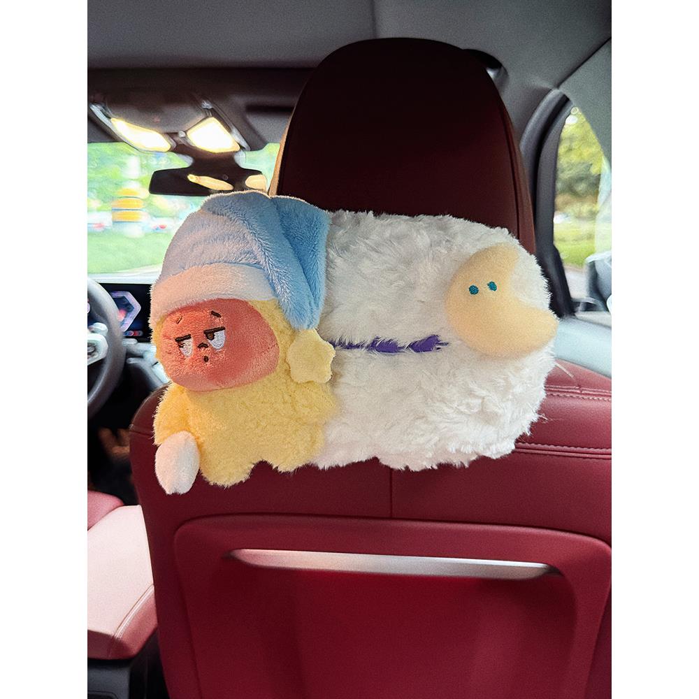 车载纸巾盒创意可爱星星人车内挂式纸抽盒女神车内饰品抽纸盒车用