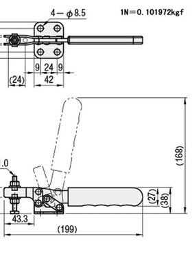 水平式快速夹具 替代MISUMI米思米肘夹MC01-S8快速夹钳 工装夹具