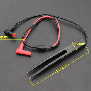 镊子型万用表笔夹子型贴片电容电压电阻测试元器件精密电子测试夹