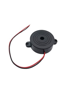 电子蜂鸣器c SFM-27型 DC3-24V  连续声  黑色发声器 带线蜂鸣器