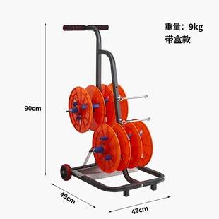新款立式电线放线架放线神器BV线三线多线家装线带轮放线器工具