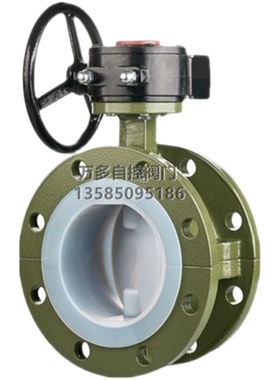 D341F46-16C涡轮全衬四氟铸钢法兰蝶阀DN5065 80 100 125 150 200