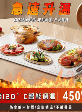 【450W速热】柔性暖菜板加热垫家用多功能神器餐桌保温盘新款折叠