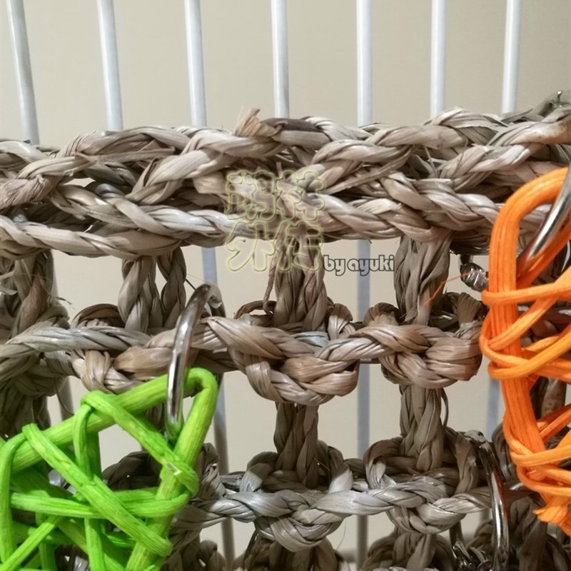 大中小型鹦鹉啃咬玩具缤纷草编攀爬网玄凤牡丹秋千吊床鸟笼配件