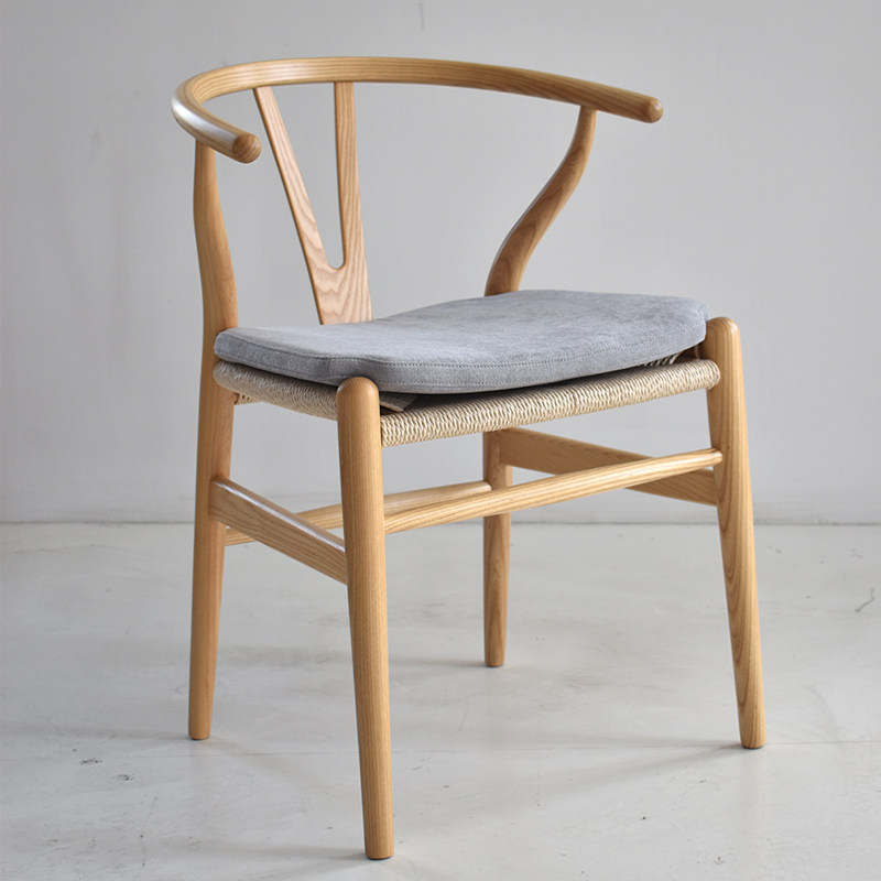 搭配实木椅子Y椅坐垫北欧风透气加厚四季pu皮可拆洗软布垫子座垫