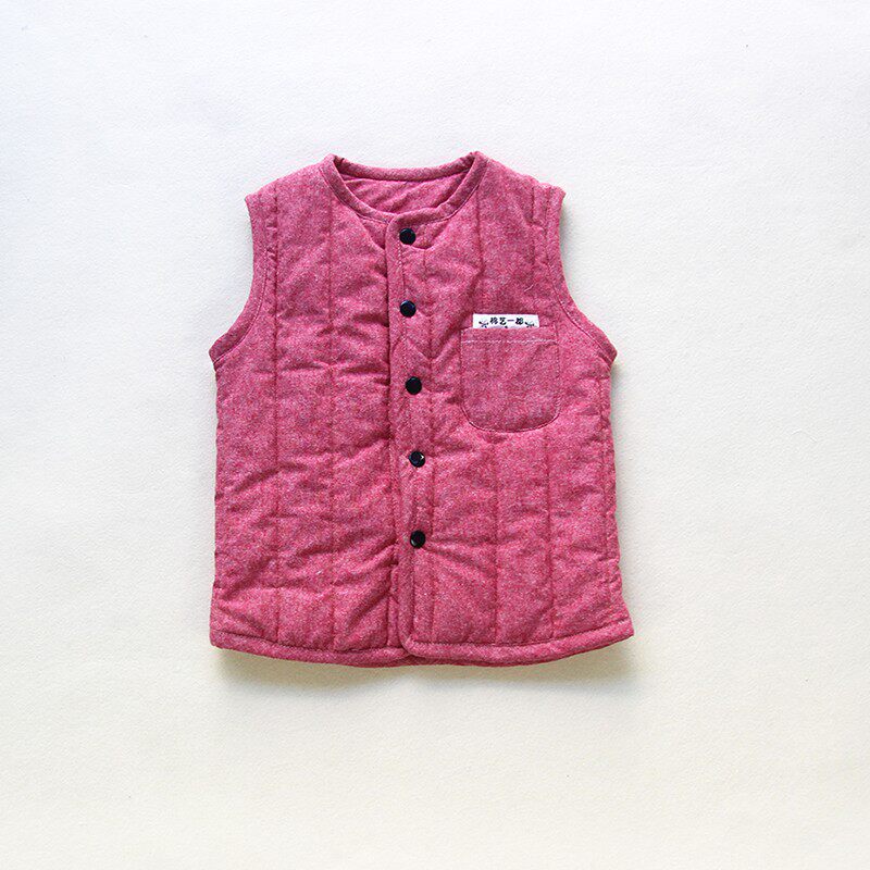 儿童棉马甲加厚秋冬男童女童中大童纯棉棉花马甲宝宝保暖背心外穿