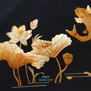 中式纯手工麦秆杆秸杆芦苇麦草画无框草编粘贴画芯艺术画手工作业