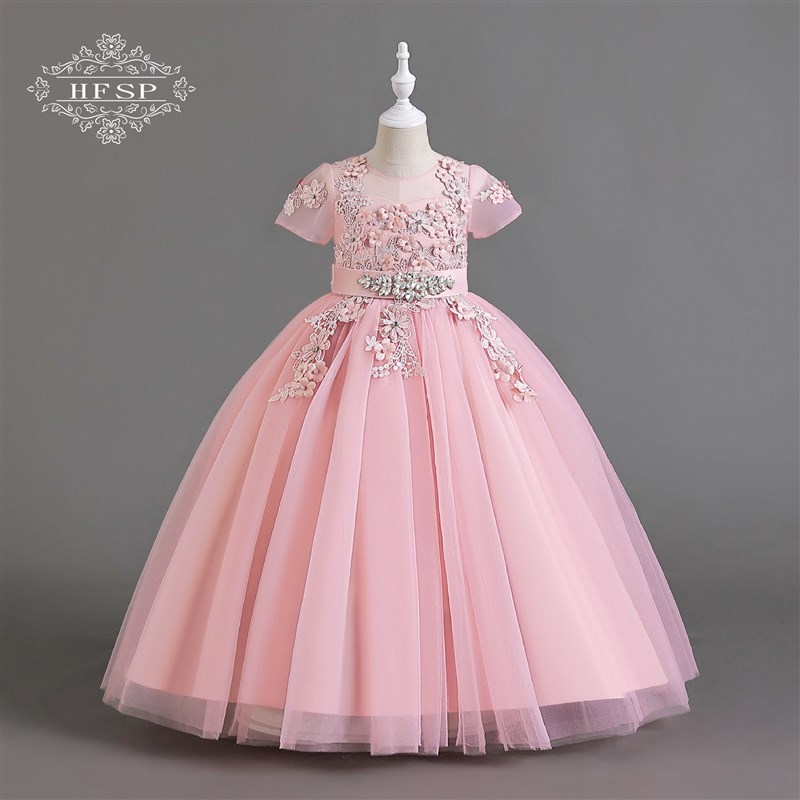 女童礼服轻奢小众高端连衣裙2024年网纱公主裙六一主持走秀钢琴裙