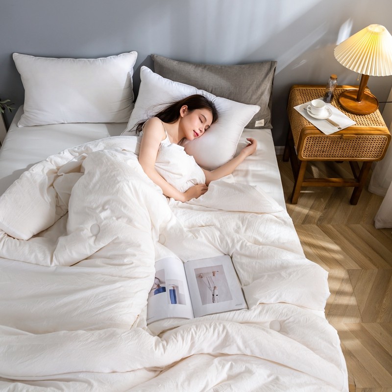 大豆纤维被子冬被春秋被单人双人被芯8斤保暖棉被四季通用冬季被