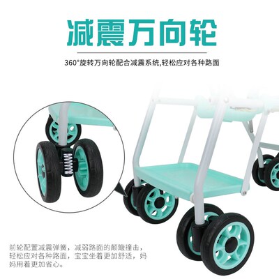 外婆桥婴儿藤椅宝宝竹藤手推车夏季可折叠轻便藤编溜娃神器小推车