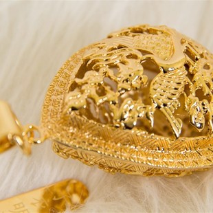 【子衣明堂】汉服明制凤舞九天金色霞帔坠婚服婚礼配饰定制合金铜