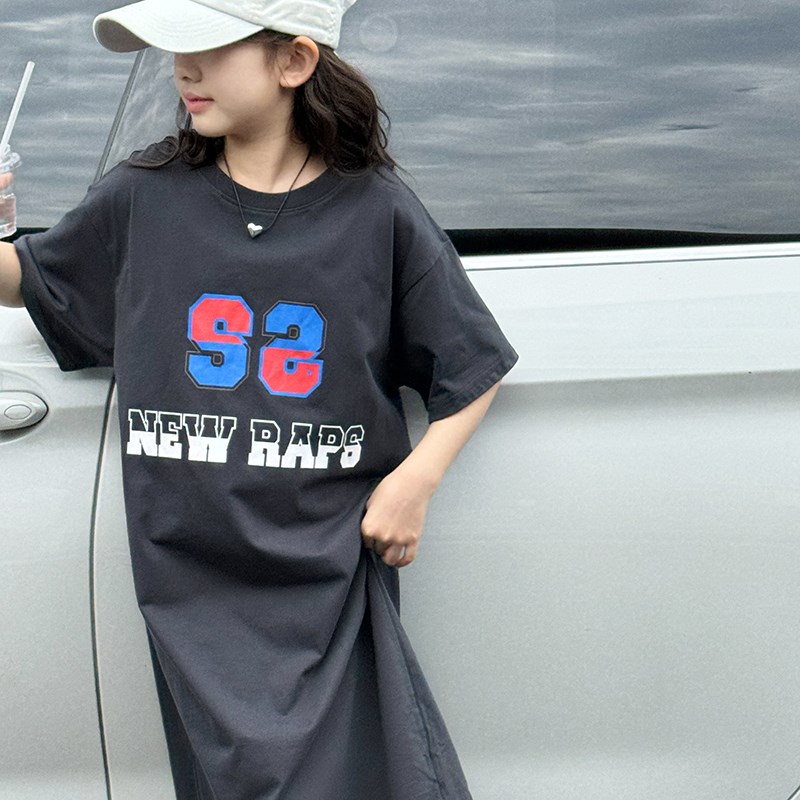 女童连衣裙2024新款夏季薄款高级感纯棉夏装儿童夏天洋气时髦裙子