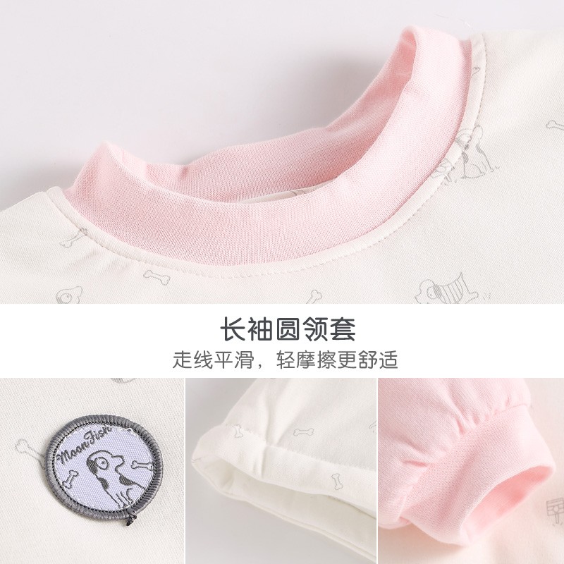 【夹棉保暖】女童棉衣分体内衣套装冬季内穿婴儿童宝宝秋冬装睡衣