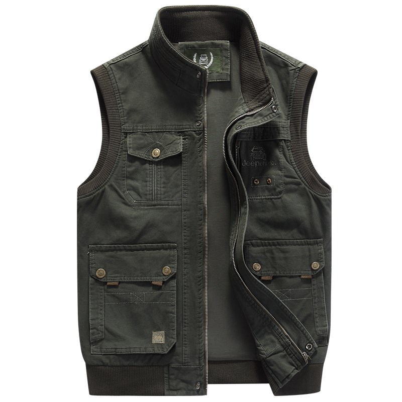 见展车春秋马甲 男士外套导演休闲钓鱼摄影背心户外多袋男马夹