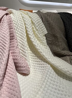 香港玛品Mapping纯棉浴巾轻奢极简主义素色格子轻薄款吸水亲肤