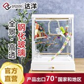 达洋鹦鹉笼鸟笼高透明观赏玻璃鸟笼家用鹦鹉虎皮牡丹玄凤笼子豪华