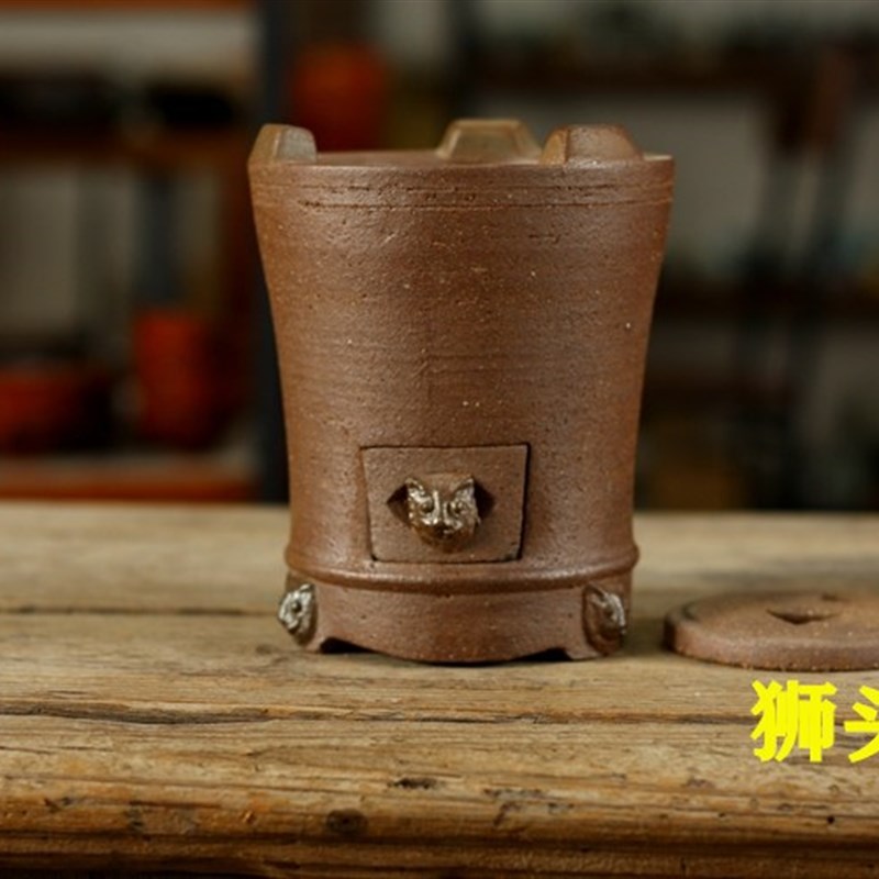 红泥炉紫砂壶炭炉茶炉橄榄碳炉小火炉老式炭炉煮茶壶潮州工夫茶炉