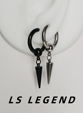 铆钉耳环个性钛钢中性款钉子不掉色耳扣男时尚耳饰女独特长款帅气