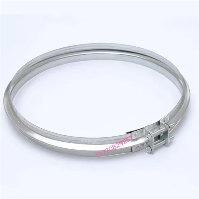 白铁皮镀锌螺旋风管抱箍V型卡箍圆管卡扣管箍不锈钢X管夹快装法兰