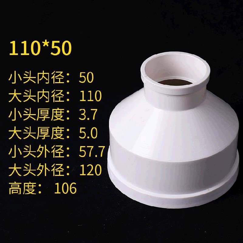 pvc变径水管大小头160变径圈300变110G接头250弯头180排烟管排水