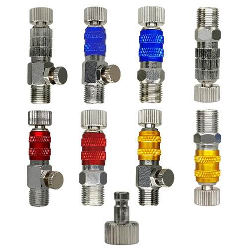 模型气泵上色喷笔管道气动配件快速接头快接头自锁接头带风量调节