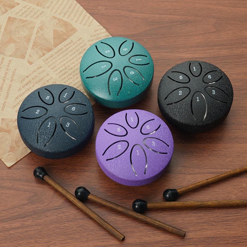空灵鼓 迷你3寸6音空灵鼓 口袋小鼓 钢舌鼓 打击乐器