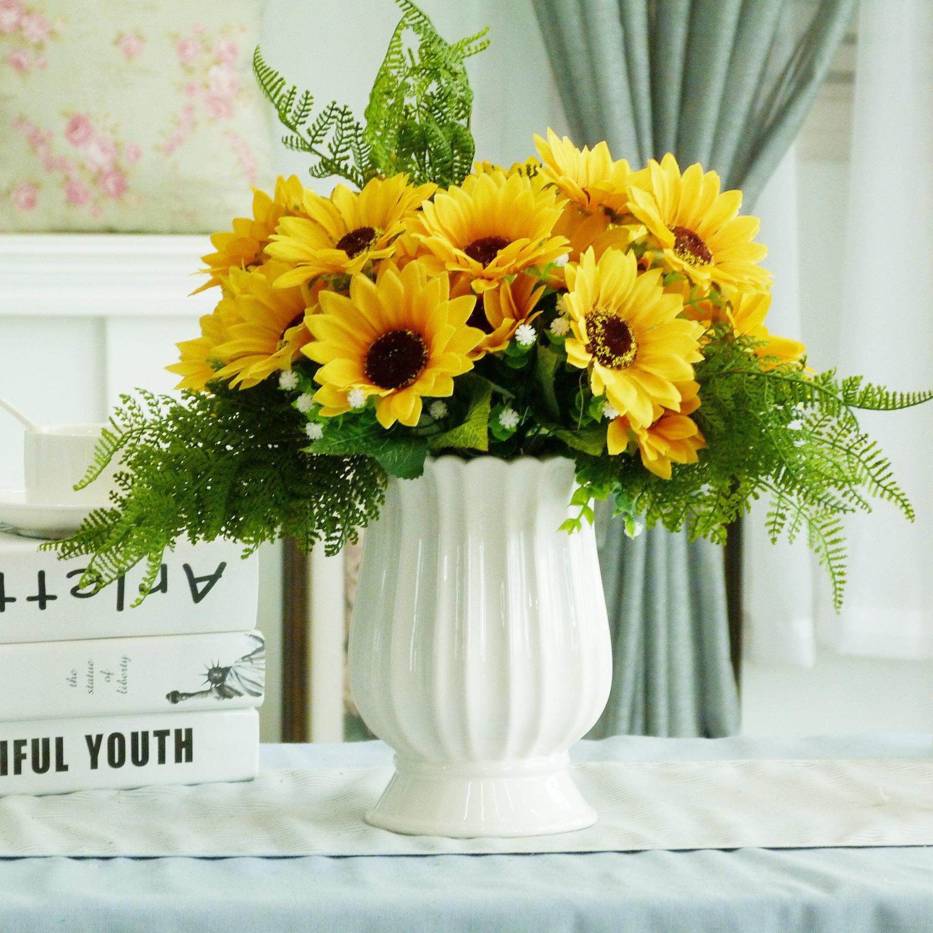 欧式复古白蓝色条纹奖杯陶瓷花瓶三件套家居装饰品花艺店资材中号,橡塑材料及制品,工业陶瓷,淘宝优惠券,粉丝福利购,淘宝优惠卷