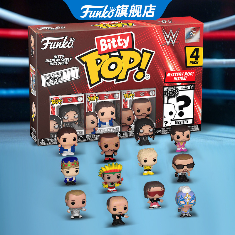 WWE巨石强森冷石奥斯汀盲盒手办