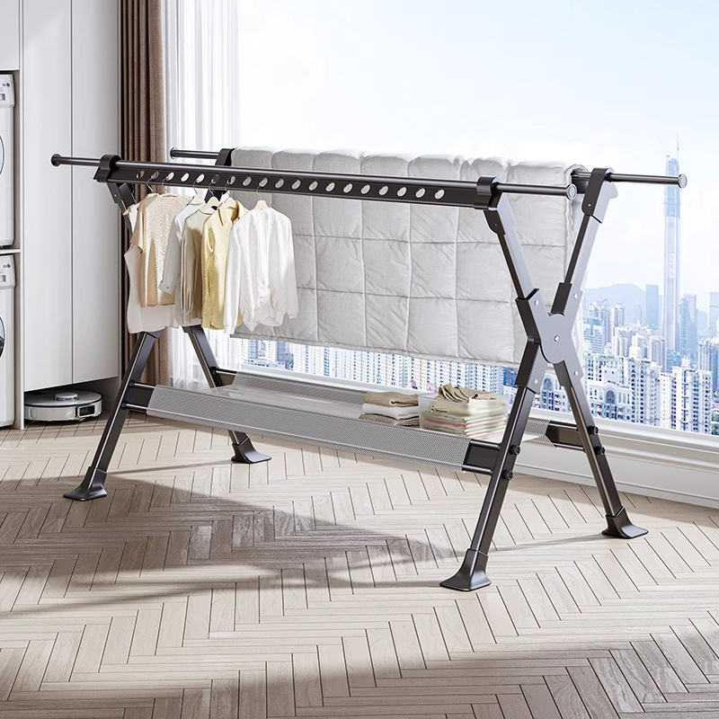 四季沐歌落地折叠晾衣架