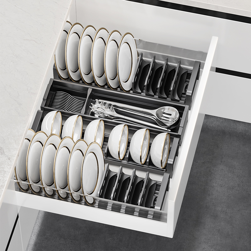 四季沐歌可调节碗碟架