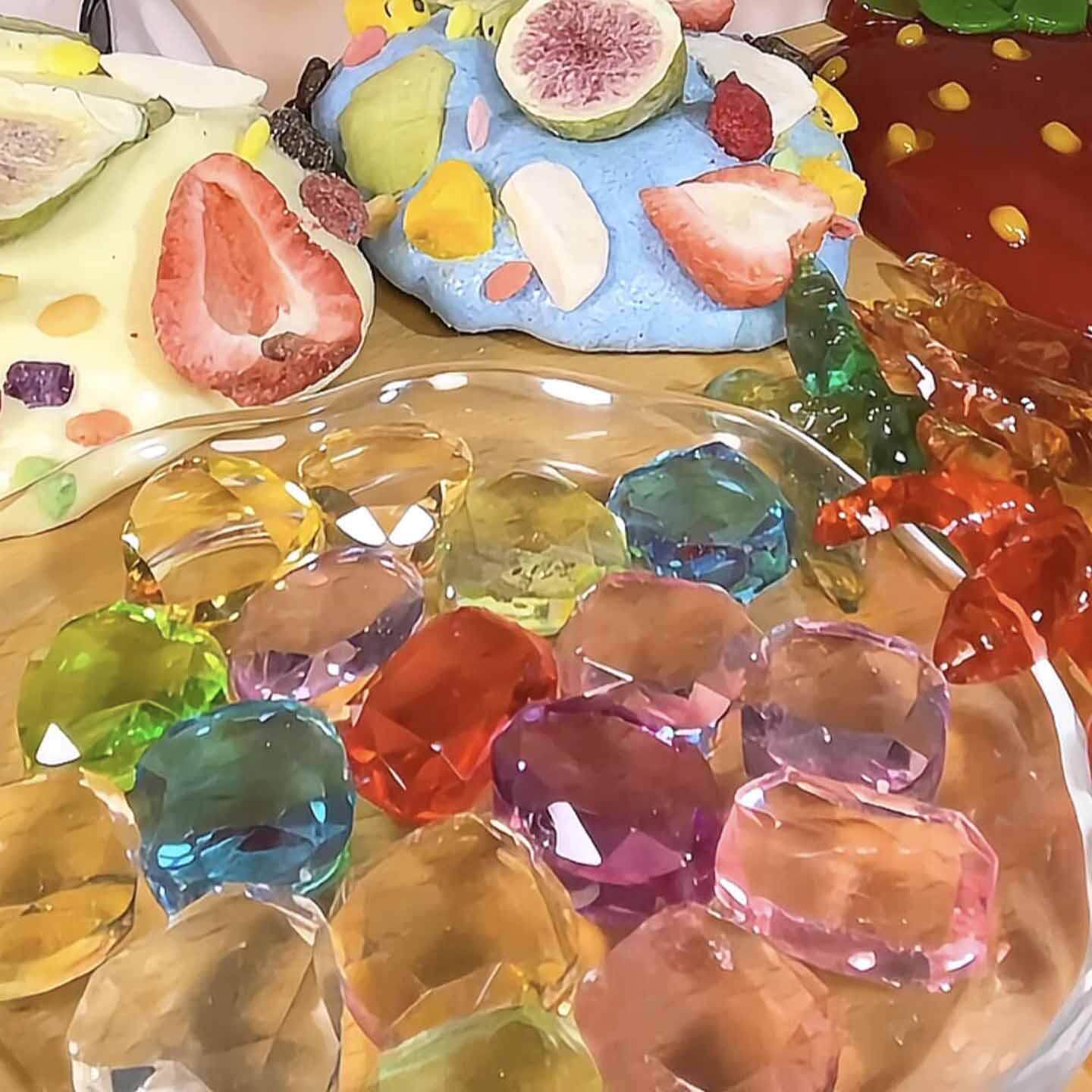 吃播糖果宝石糖果水晶糖果candykey彩色手工糖七彩水果吃