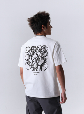 ARTvoz【拓印】艺术涂鸦印花T恤240g索罗娜凉感休闲短袖男夏新款
