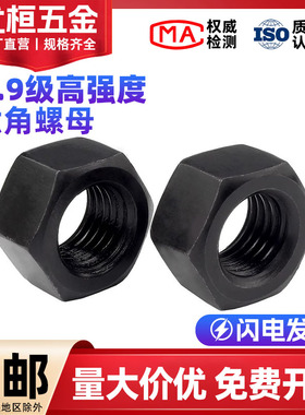 10.9级高强度螺母 螺帽螺丝帽M6M8M10M12M14M16M20M24M27M30-M100