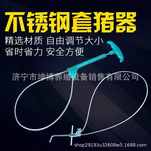 猪用保定器 套猪器 不锈钢猪套子套定器 铜管猪打针保定绳 保定器