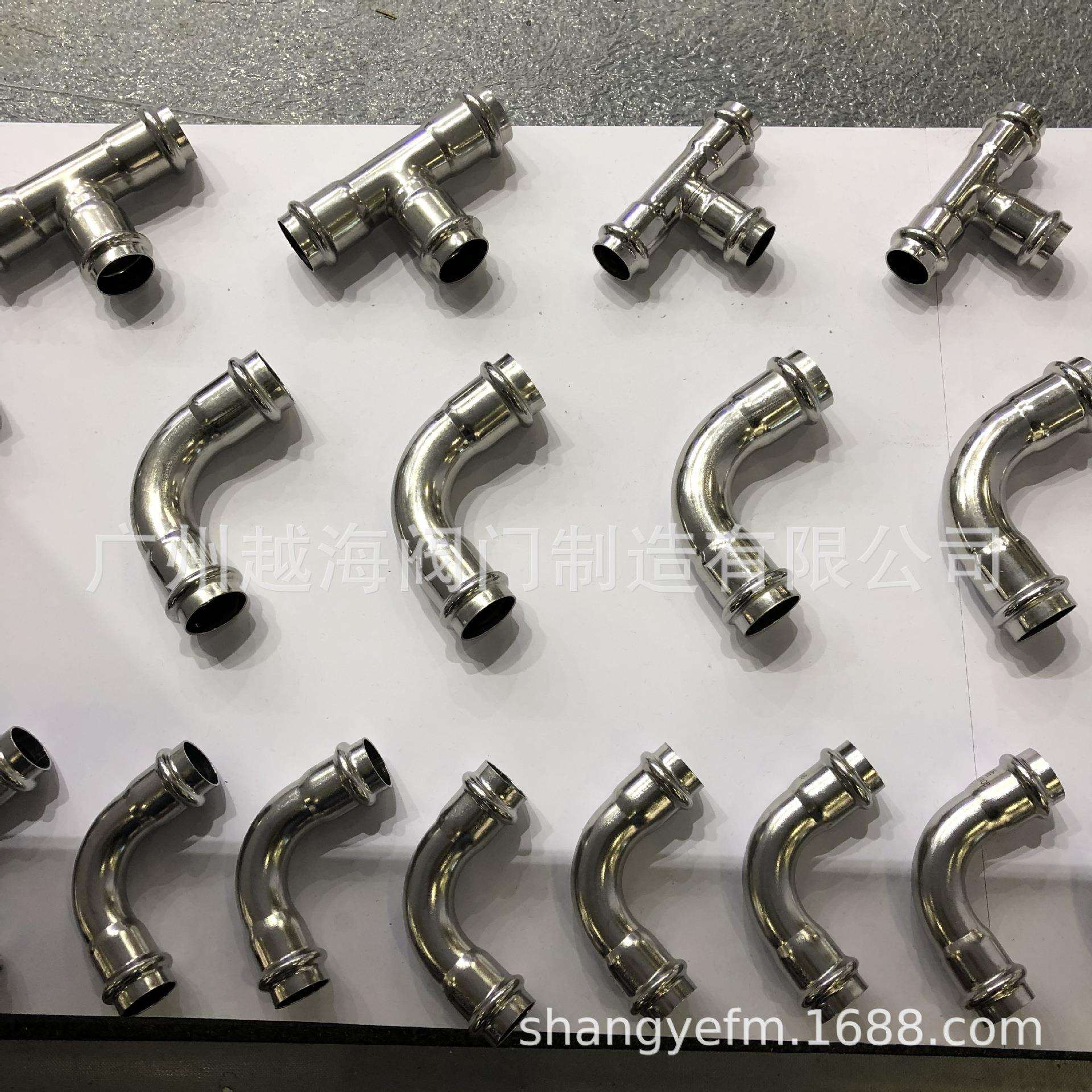 直供卫生级外牙90度弯头 DN20卡压式管件 专业生产双卡压式管件