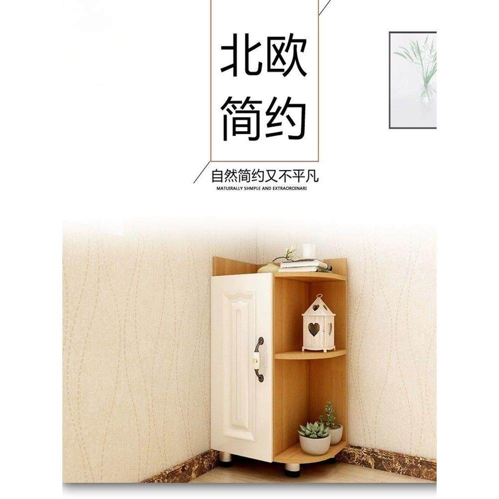 美式转角置物架客厅墙角柜卧室角落沙发实木床小欧式拐角柜家居