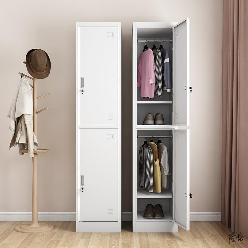 单门衣柜窄柜更衣柜铁皮员工储物柜柜子钢制立柜单人儿童简易办公